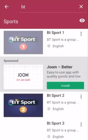 sports mobdro channel